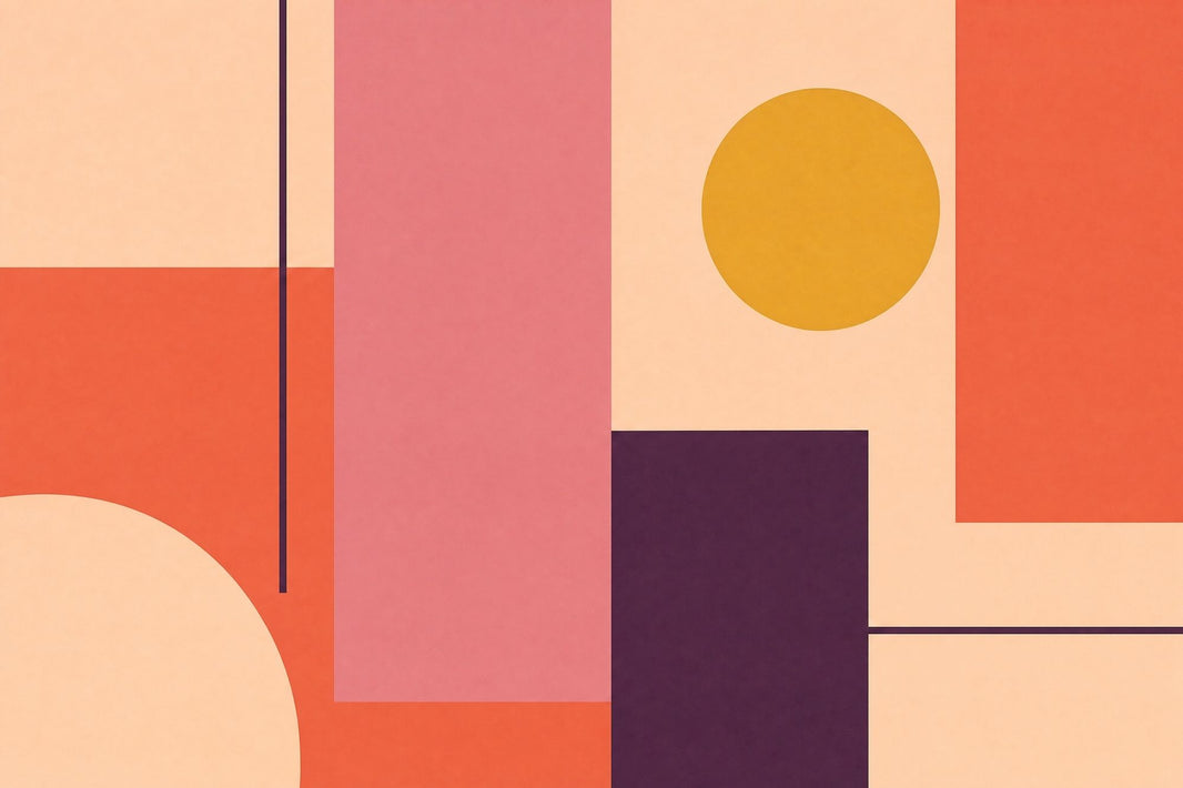 Mid Century Modern Wallpaper Retro Geometric Wall Mural pattern artwork