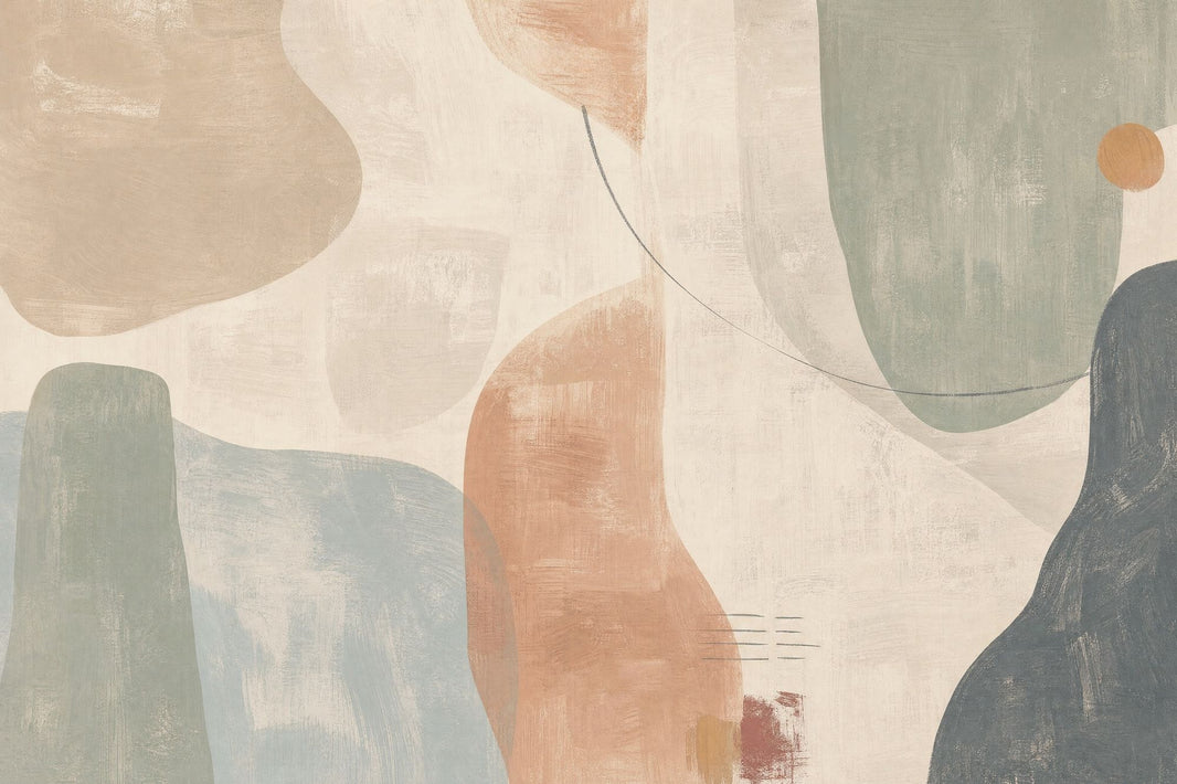 Organic Shapes Wallpaper Abstract Painterly Texture Removable Wall Decor pattern artwork