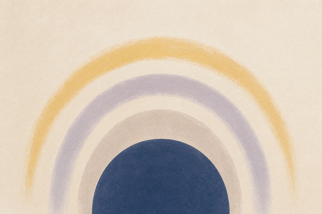 Navy Semicircle Wallpaper Arch Removable Rainbow Wall Decor pattern artwork