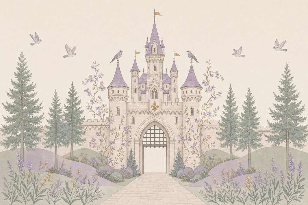 Walls Wallpaper Castle Garden Removable Wall Decor pattern artwork
