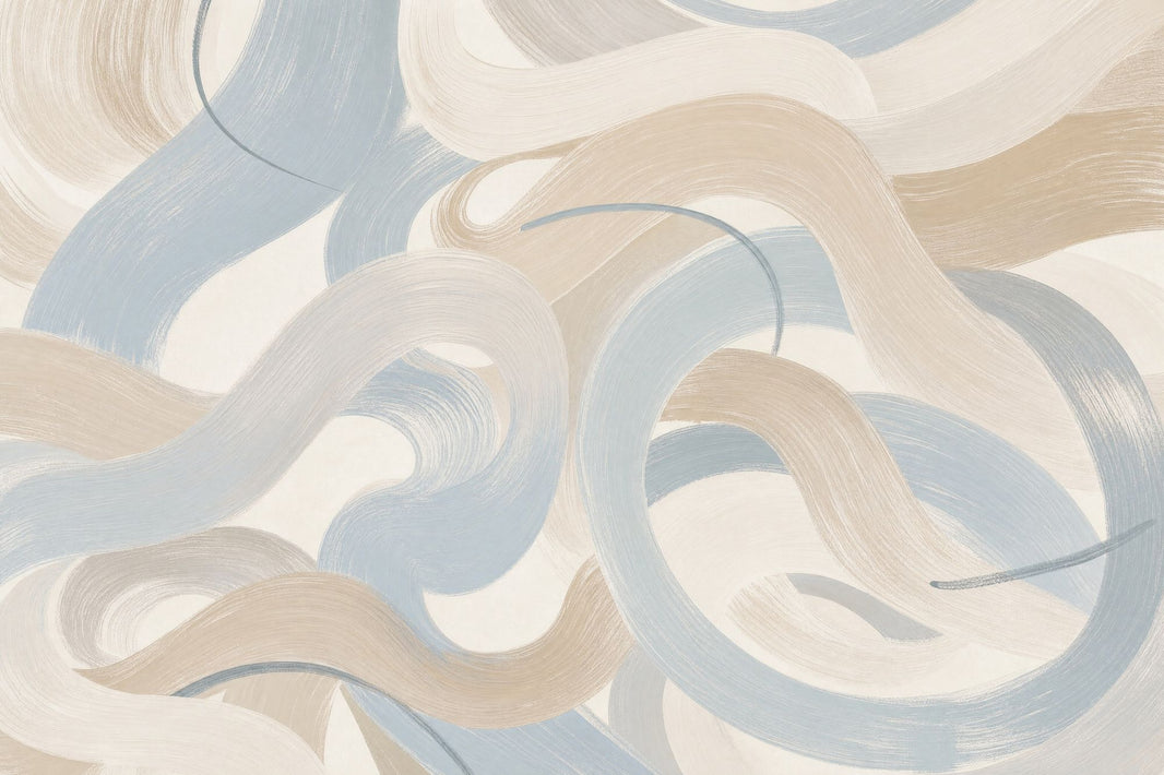 Brushstroke Wallpaper Curved Lines Abstract Removable Wall Decor pattern artwork