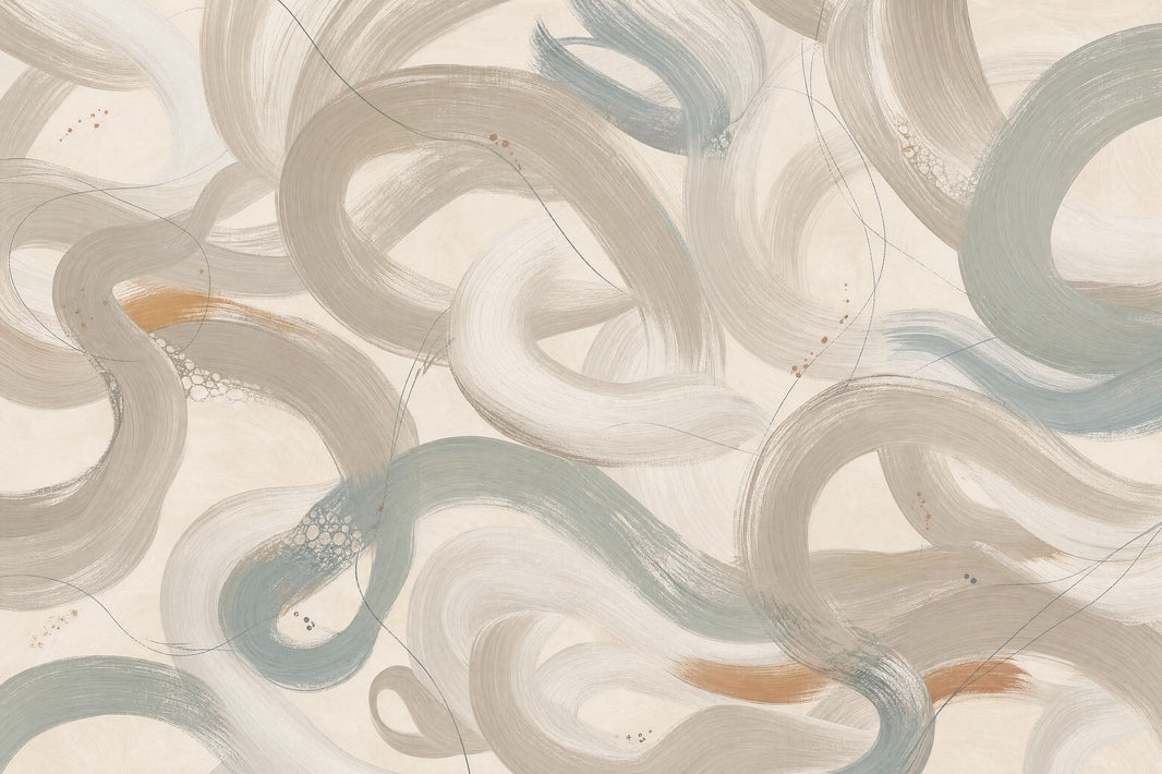 Abstract Wallpaper Brushstrokes Removable Neutral Wall Decor pattern artwork