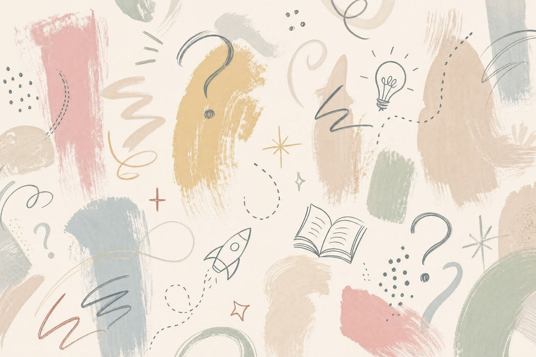 Pastel Wallpaper Doodles Creative Removable Wall Decor pattern artwork