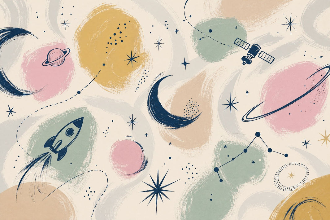 White Background Wallpaper Space Removable Kids Wall Decor pattern artwork