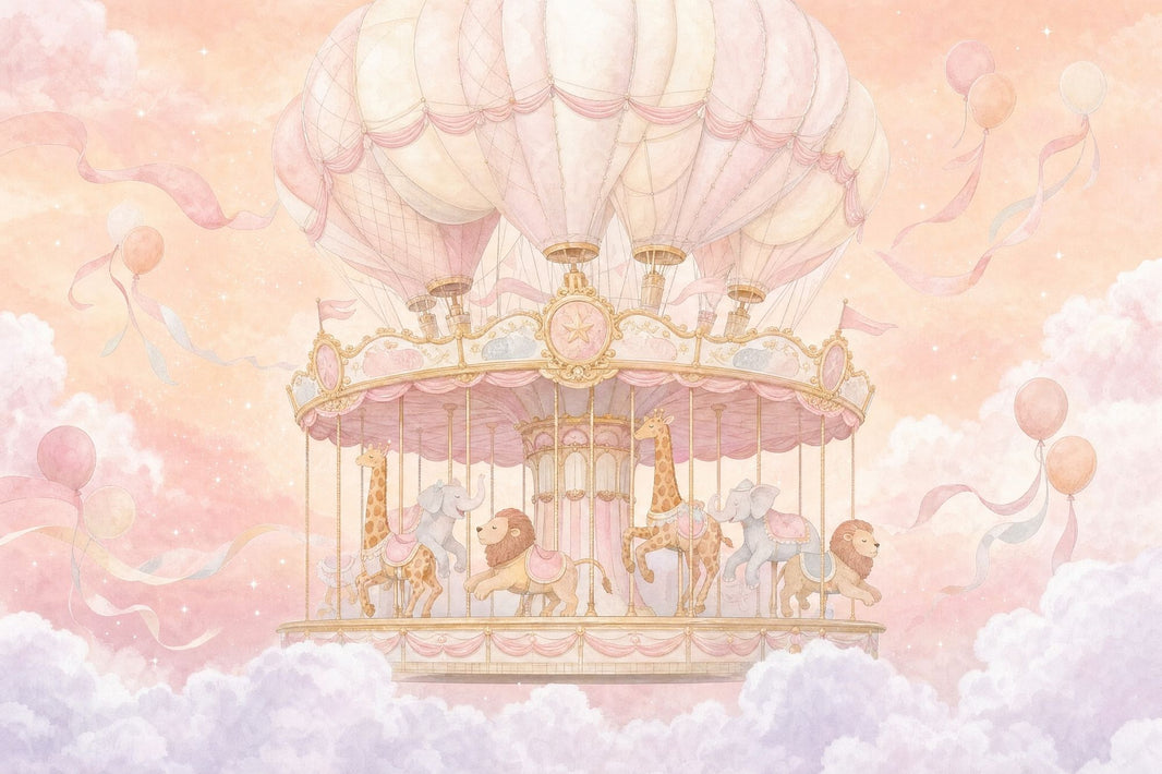 Hot Air Balloon Wallpaper Nursery Kids Removable Wall Decor pattern artwork