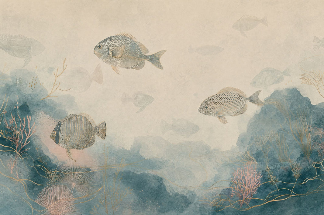 Watercolor Texture Wallpaper Coastal Nautical Removable Wall Decor pattern artwork