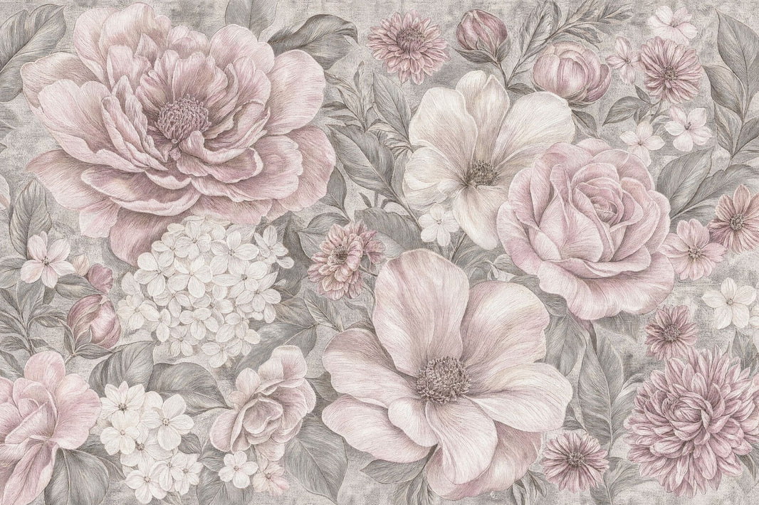 Vintage Wallpaper Floral Removable Botanical Wall Decor pattern artwork