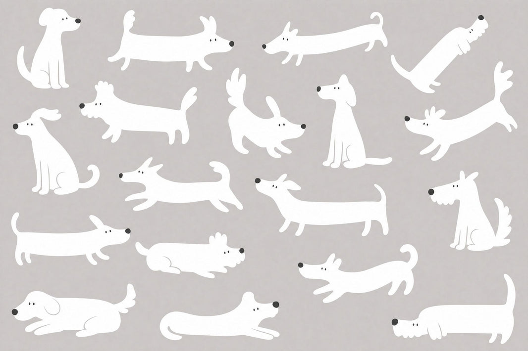 Kids Wallpaper Dogs Cartoon Wall Mural pattern artwork