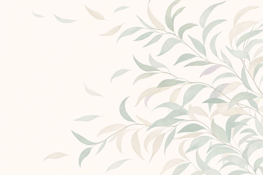 Botanical Wallpaper Leafy Branches Watercolor Wall Mural pattern artwork