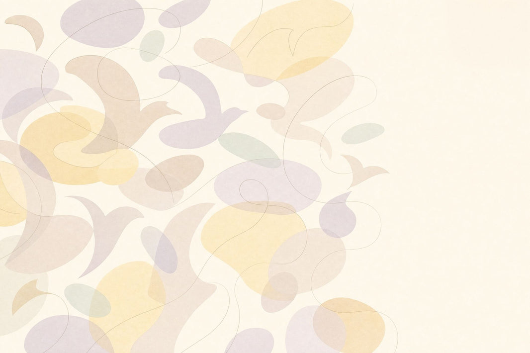 Abstract Wallpaper Cream Background Pastel Wall Mural pattern artwork