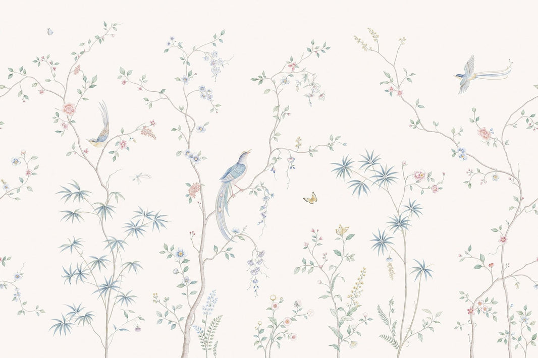 Chinoiserie Wallpaper Floral Birds Removable Wall Decor pattern artwork