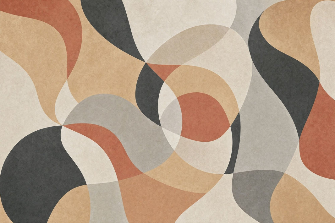 Mid Century Modern Wallpaper Retro Geometric Removable Wall Decor pattern artwork