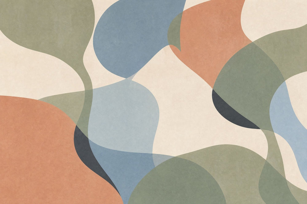 Mid Century Modern Wallpaper Geometric Shapes Removable Abstract Wall Decor pattern artwork