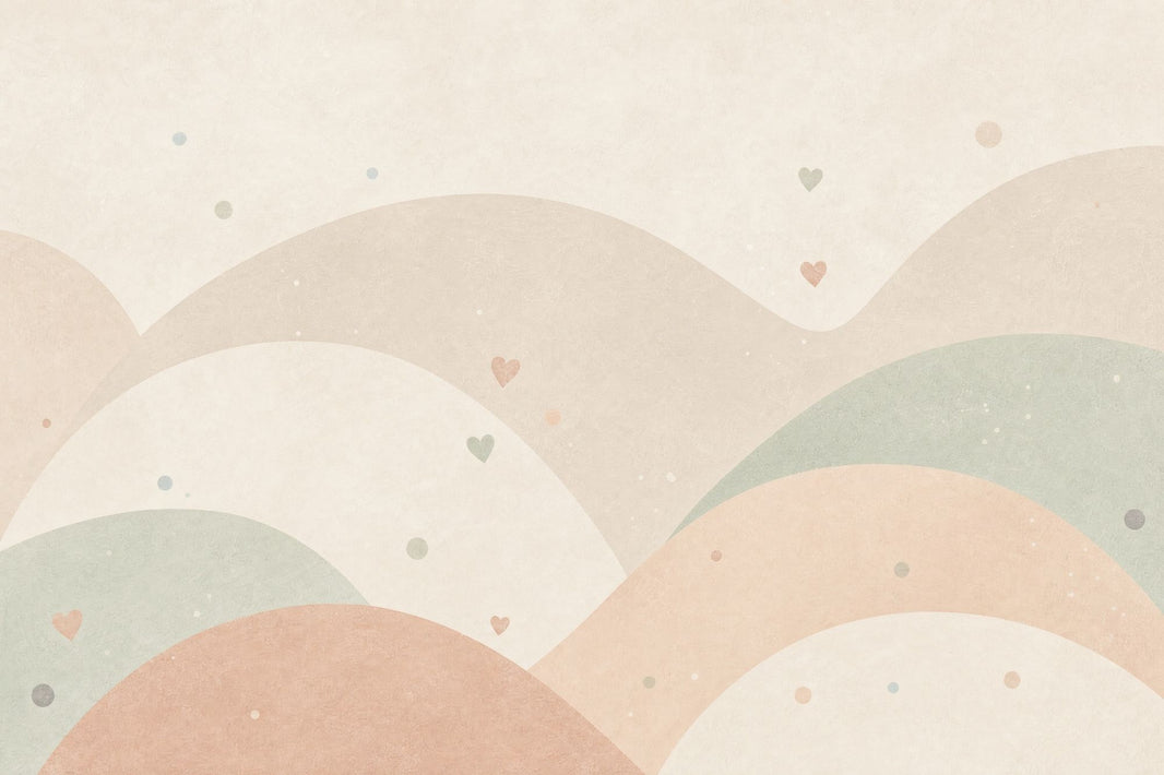 Pastel Abstract Wallpaper Soft Arches Removable Scandinavian Wall Decor pattern artwork
