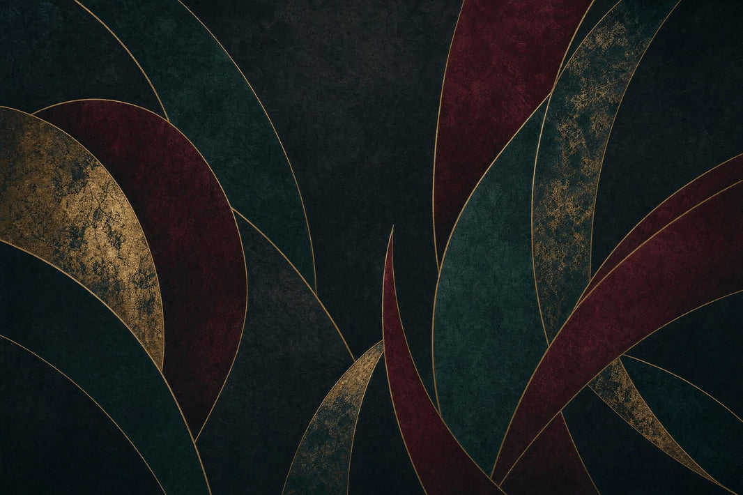 Art Deco Wallpaper Gold Lines Luxury Wall Mural pattern artwork