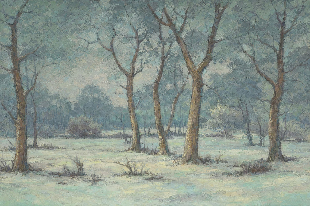 Winter Forest Wallpaper Snowy Landscape Removable Bare Trees Wall Decor pattern artwork