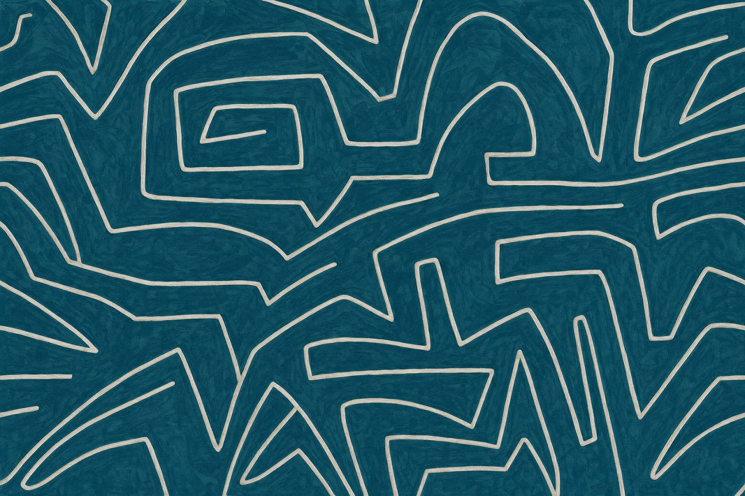 Abstract Wallpaper Geometric Maze Lines Removable Wall Decor pattern artwork