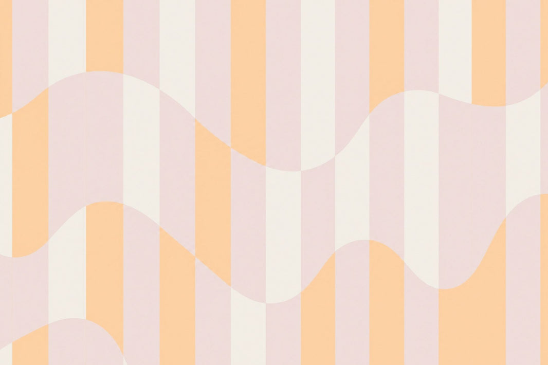 Pastel Stripes Wallpaper Abstract Wavy Removable Wall Decor pattern artwork