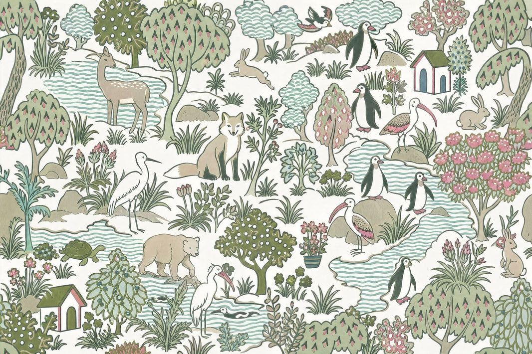 White Background Wallpaper Neutral Pastel Wall Mural pattern artwork