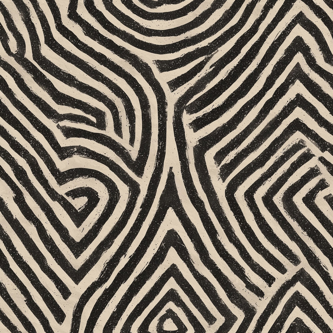 Abstract Geometric Wallpaper Maze Pattern Tribal Inspired Decorative Mural pattern artwork