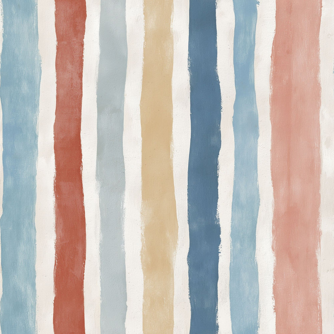Vertical Stripes Wallpaper Abstract Hand Painted Decorative Mural pattern artwork