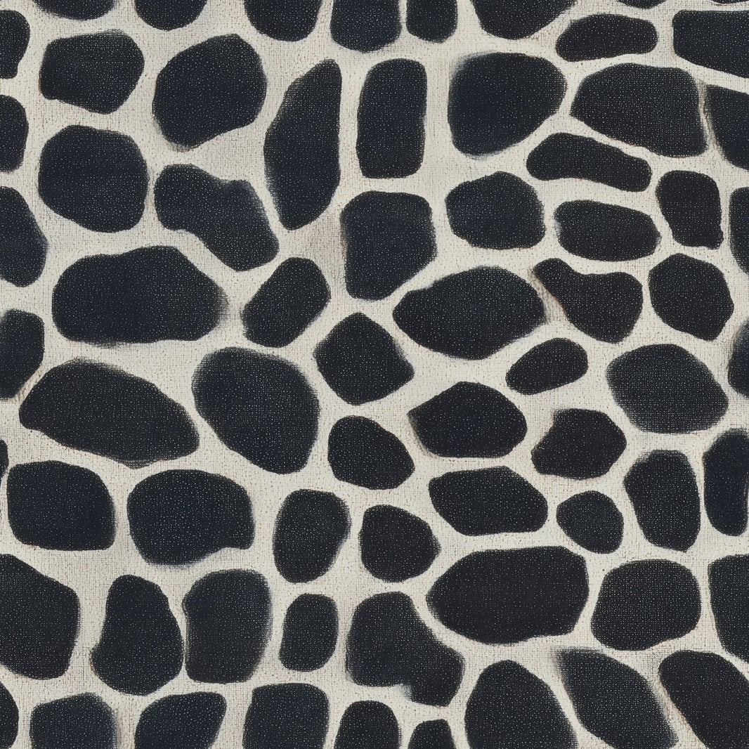 Dark Animal Print Wallpaper Giraffe Spots Black And Cream Removable Wall Decor pattern artwork