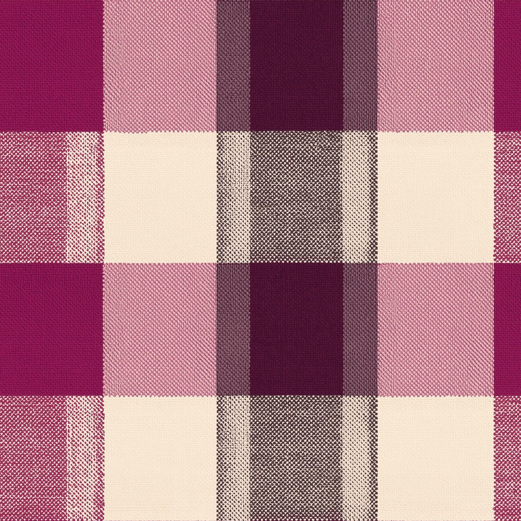 Plaid Wallpaper Checkered Burgundy Decorative Mural pattern artwork