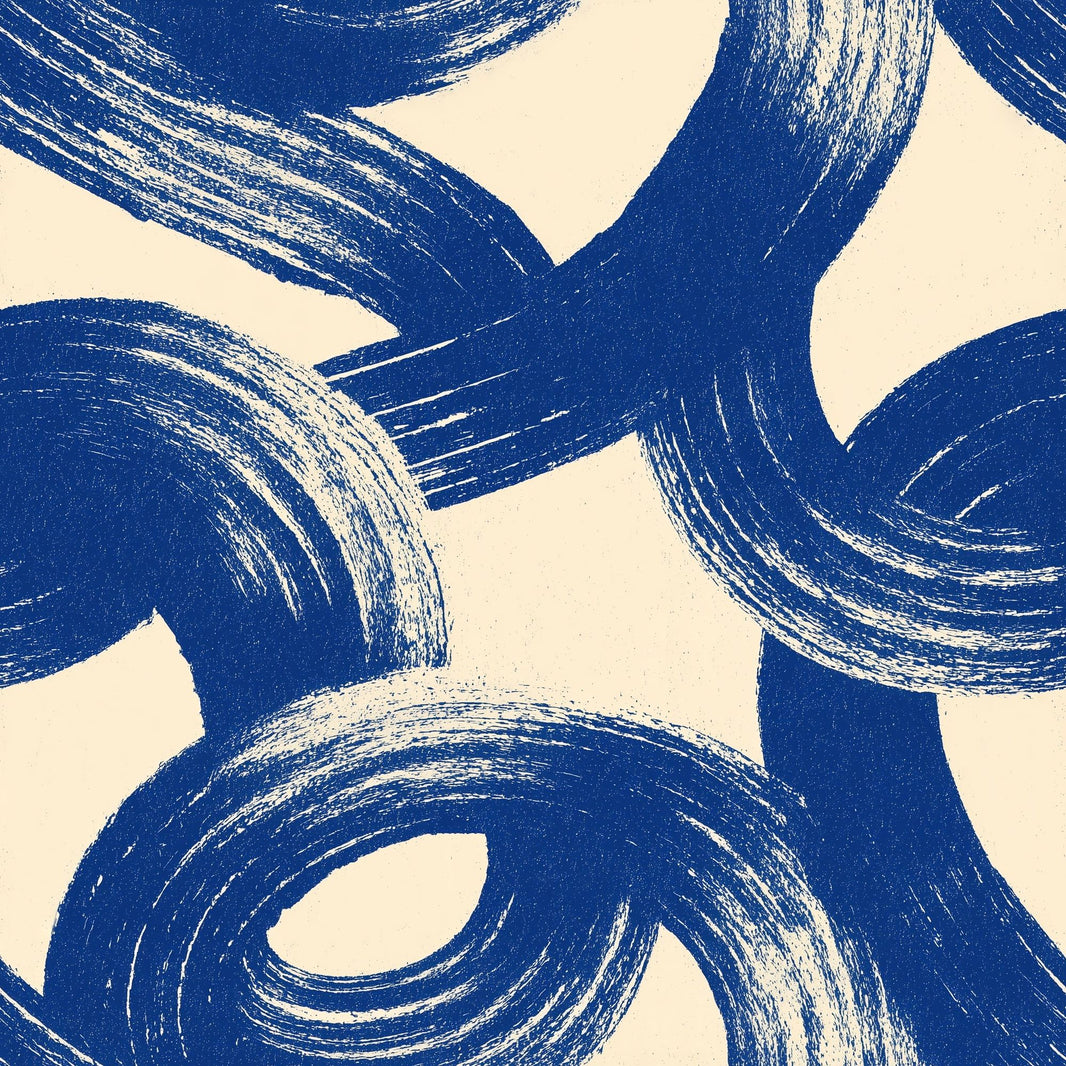 Bold Brushstrokes Wallpaper Gestural Loops Modern Minimalist Removable Wall Decor pattern artwork