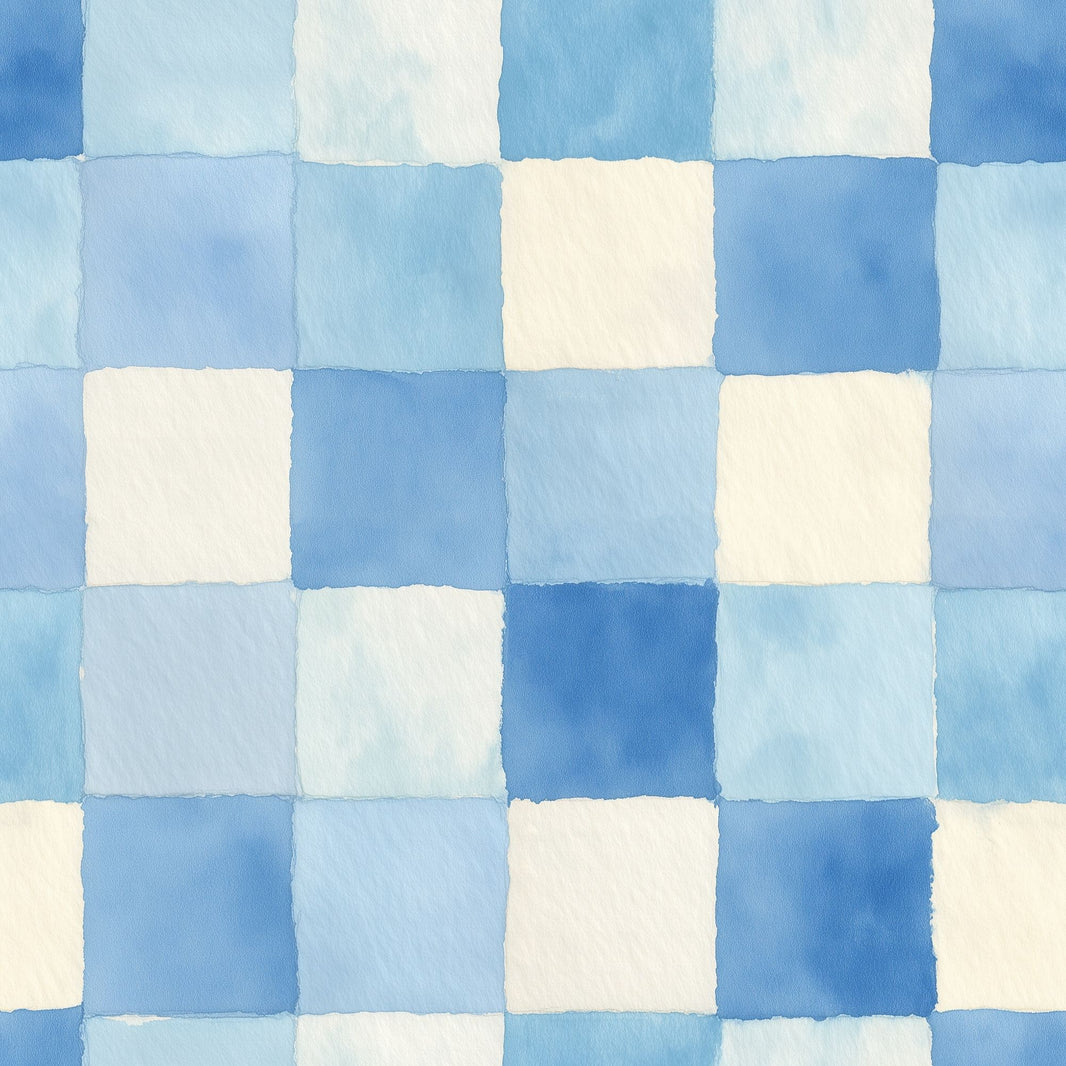 Checkered Wallpaper Watercolor Removable Coastal Wall Double Roll pattern artwork