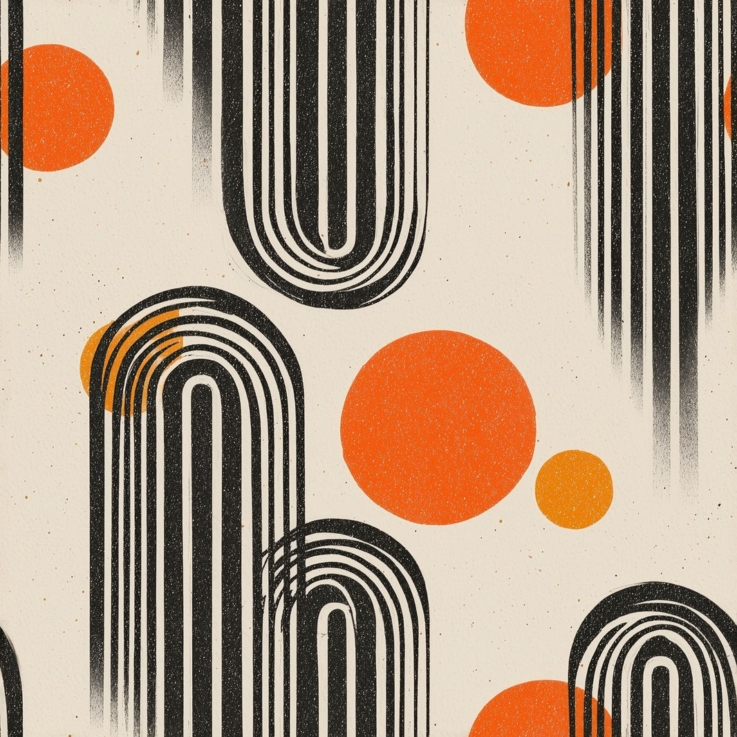 Mid Century Modern Wallpaper Retro Modern Removable Geometric Wall Double Roll pattern artwork