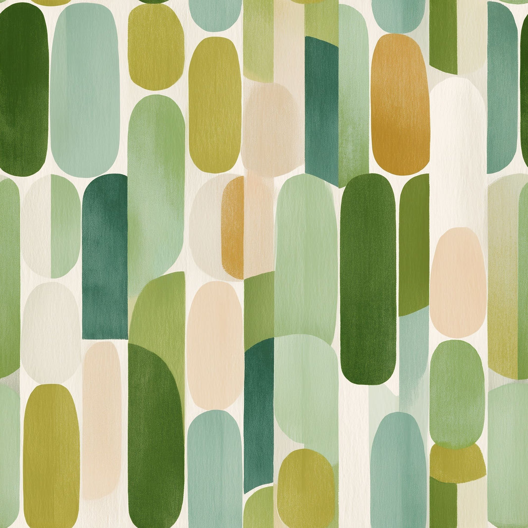 Mid Century Modern Wallpaper Retro Geometric Removable Wall Decor pattern artwork