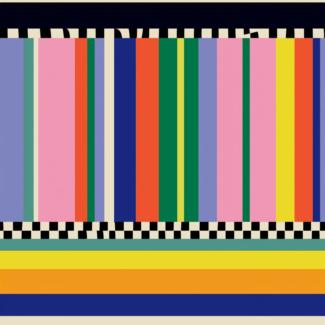 Color Block Wallpaper Geometric Striped Removable Wall Decor pattern artwork
