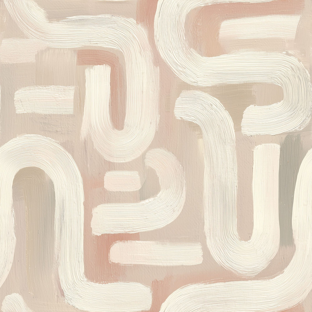 Soft Maze Pattern Wallpaper Abstract Modern Minimalist Removable Wall Decor pattern artwork