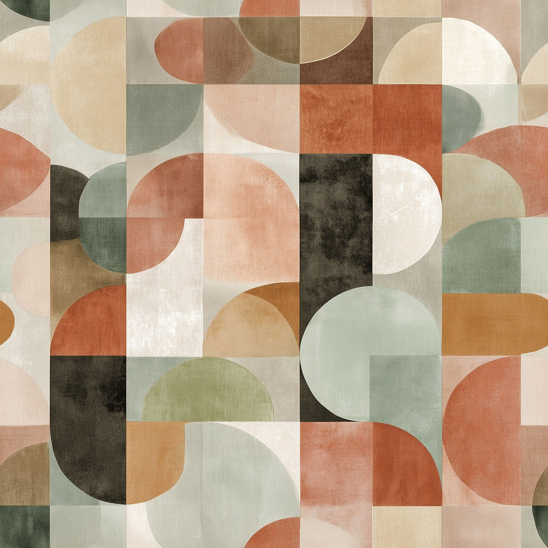 Mid Century Modern Wallpaper Geometric Modern Decorative Mural pattern artwork
