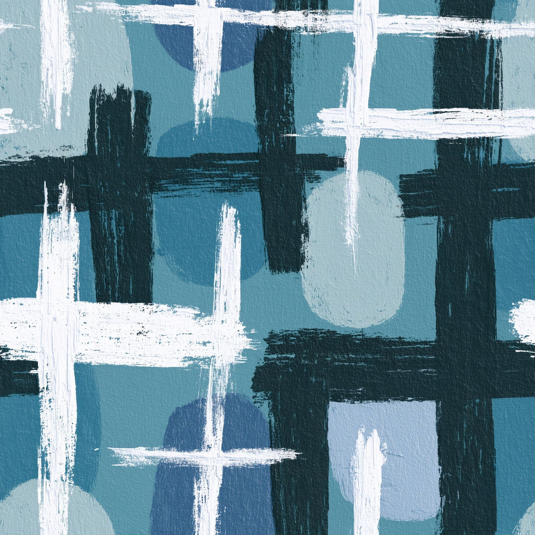 Abstract Wallpaper Geometric Removable Blue Wall Double Roll pattern artwork