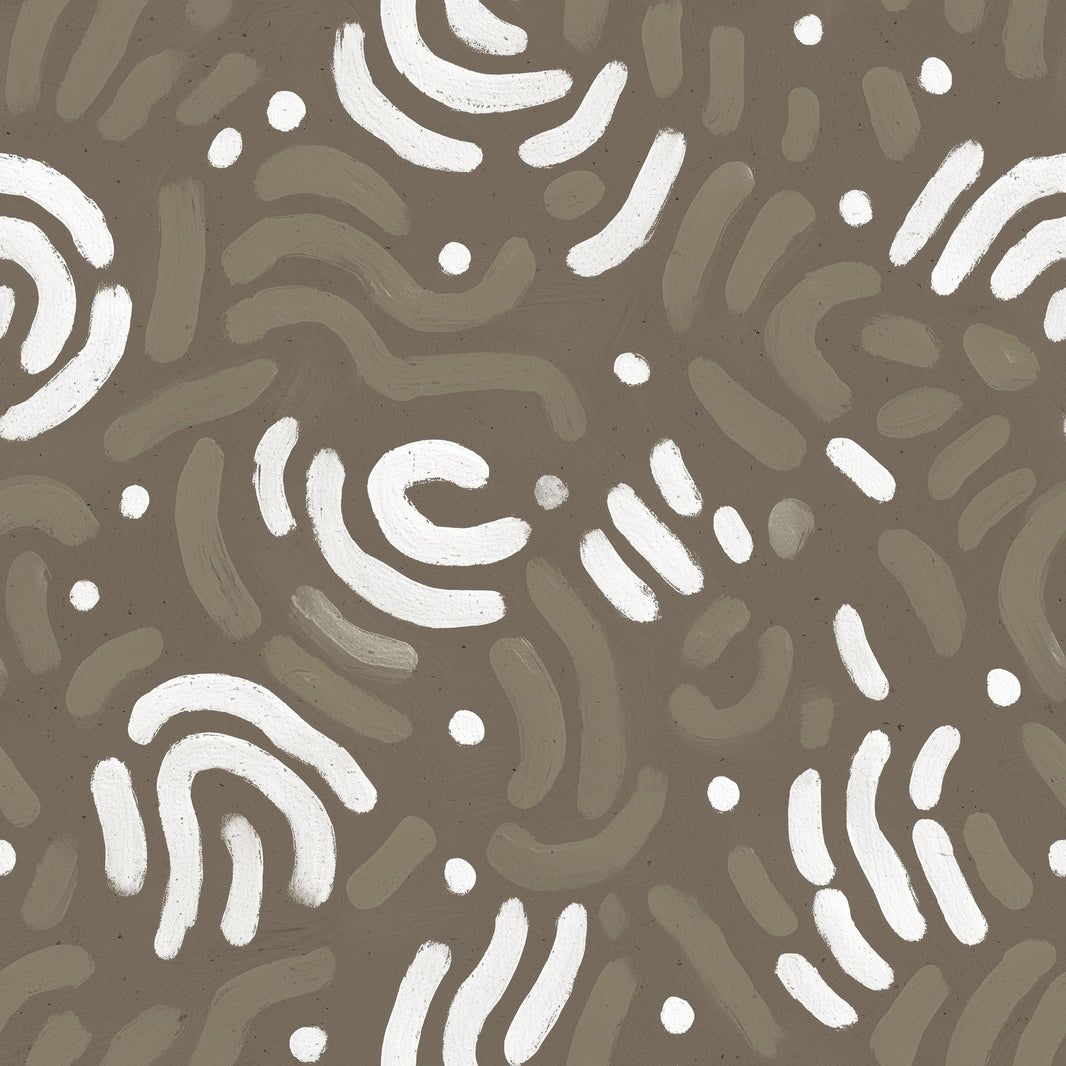 Abstract Brushstroke Pattern Wallpaper Hand Painted Arcs Modern Boho Decorative Mural pattern artwork