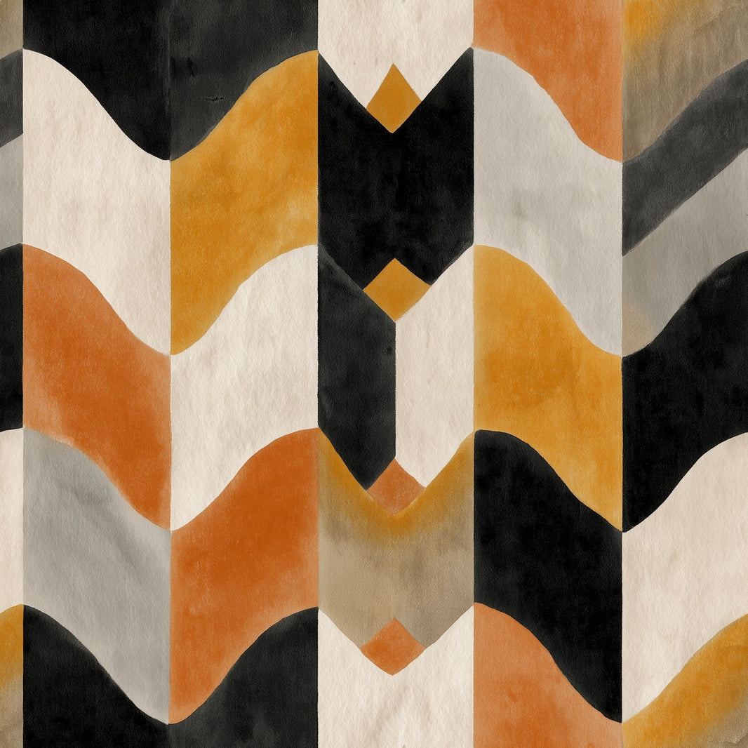 Mid Century Modern Wallpaper Watercolor Texture Totem Removable Wall Decor pattern artwork