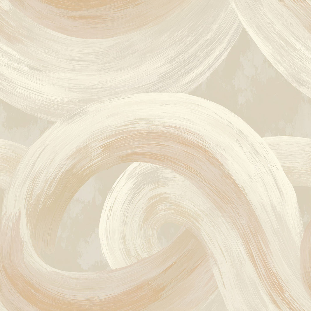 Abstract Wallpaper Painted Brushstrokes Overlapping Arcs Removable Wall Decor pattern artwork