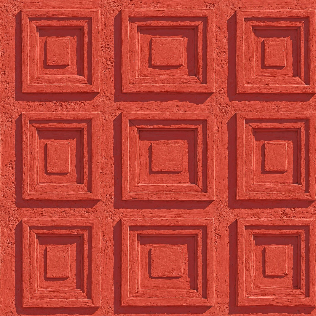 3D Relief Wallpaper Concentric Squares Removable Stucco Texture Wall Double Roll pattern artwork