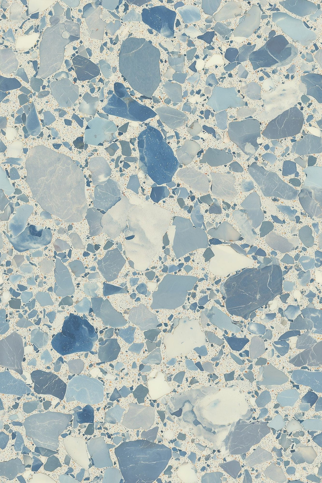 Terrazzo Wallpaper Blue Stone Chips Removable Marble Veining Wall Double Roll pattern artwork