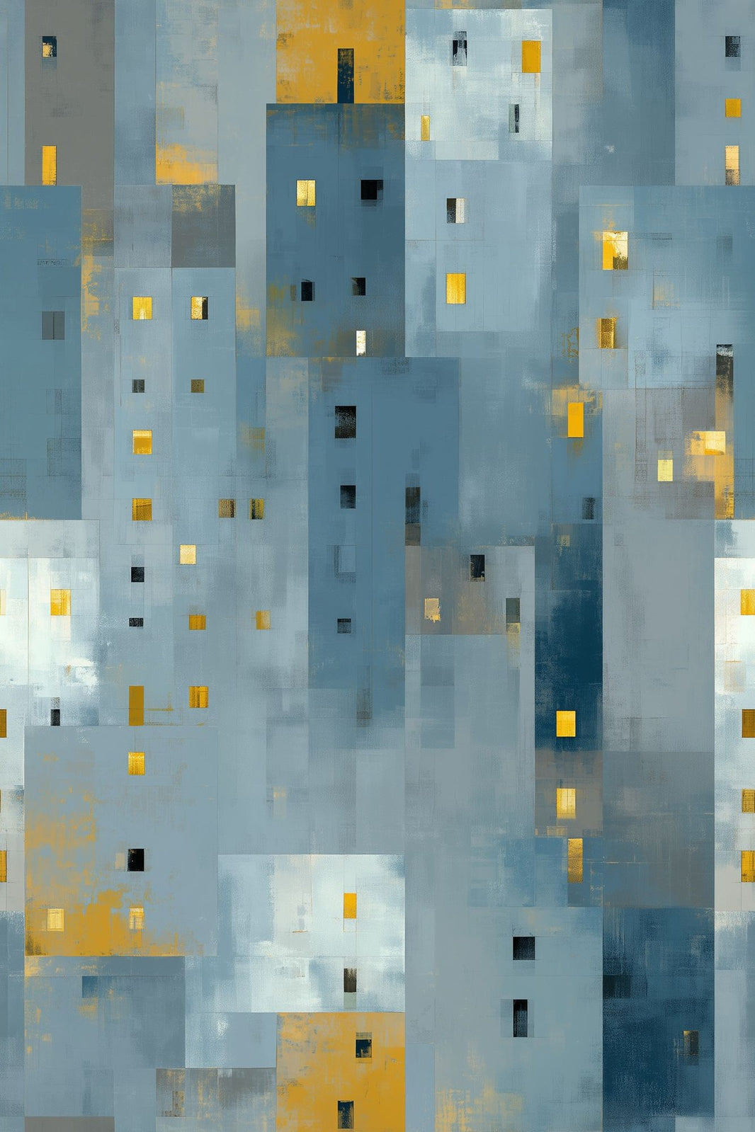 Abstract Geometric Wallpaper Modern Cityscape Contemporary Mural Removable Wall Decor pattern artwork