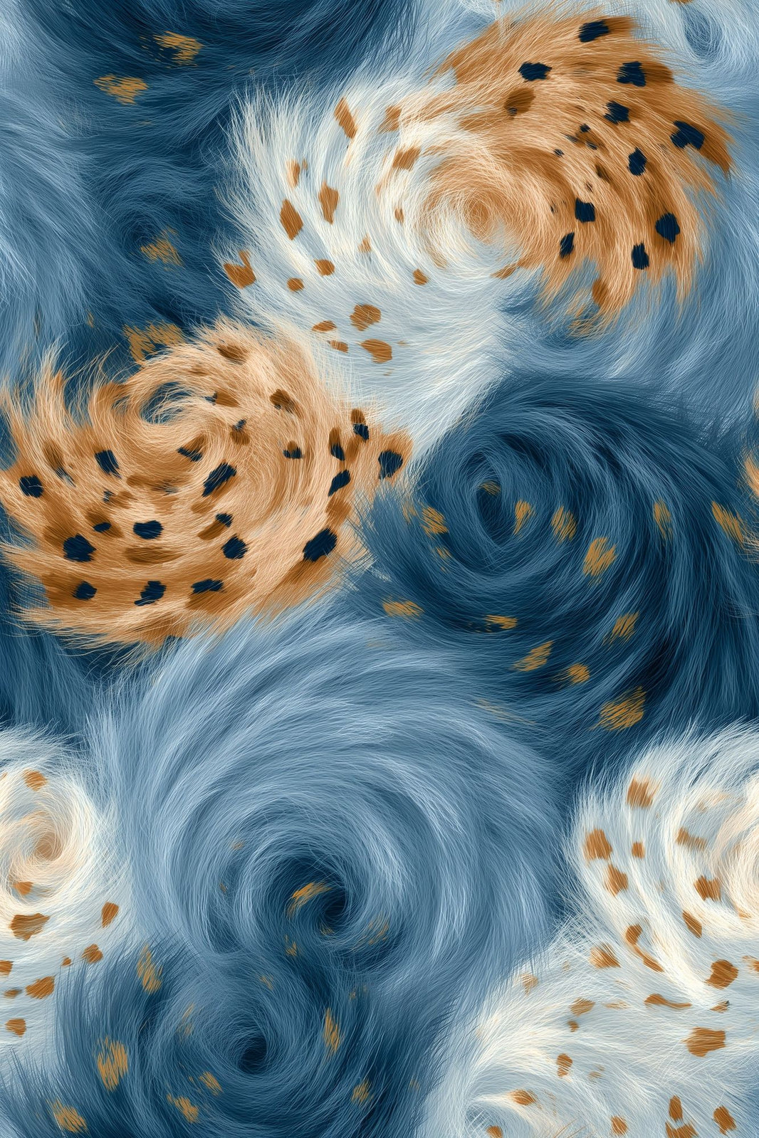 Abstract Wallpaper Animal Print Swirling Fur Texture Removable Wall Decor pattern artwork