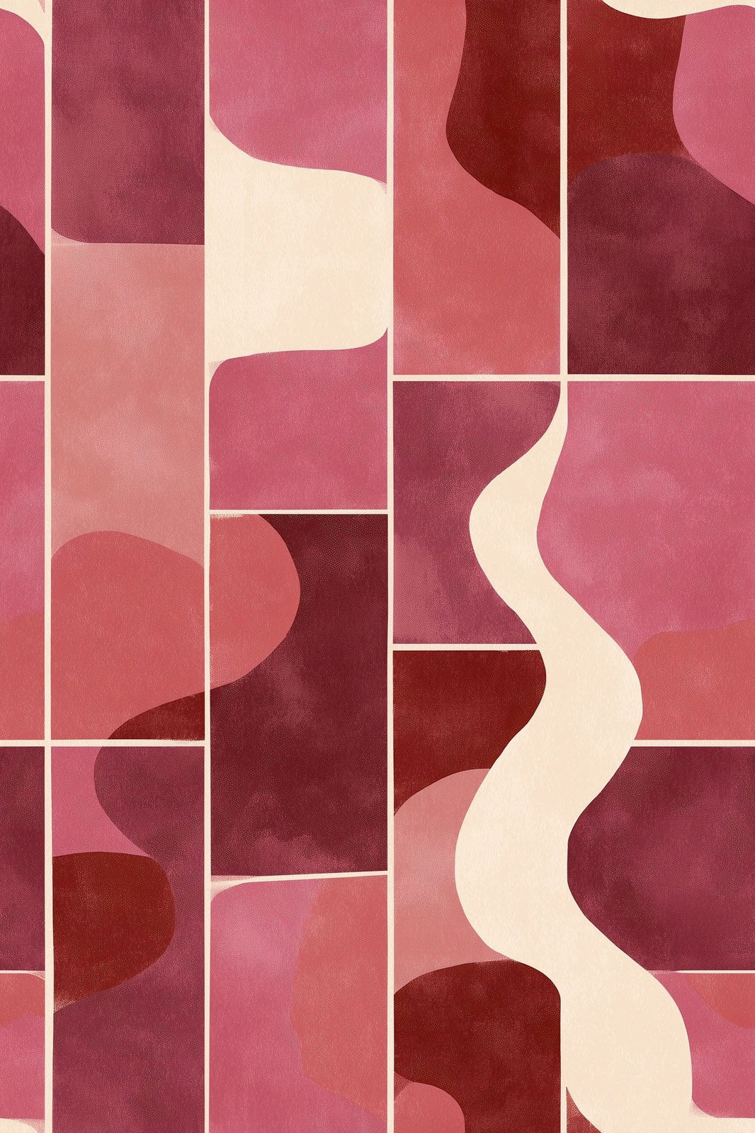 Abstract Wallpaper Geometric Removable Pink Wall Double Roll pattern artwork