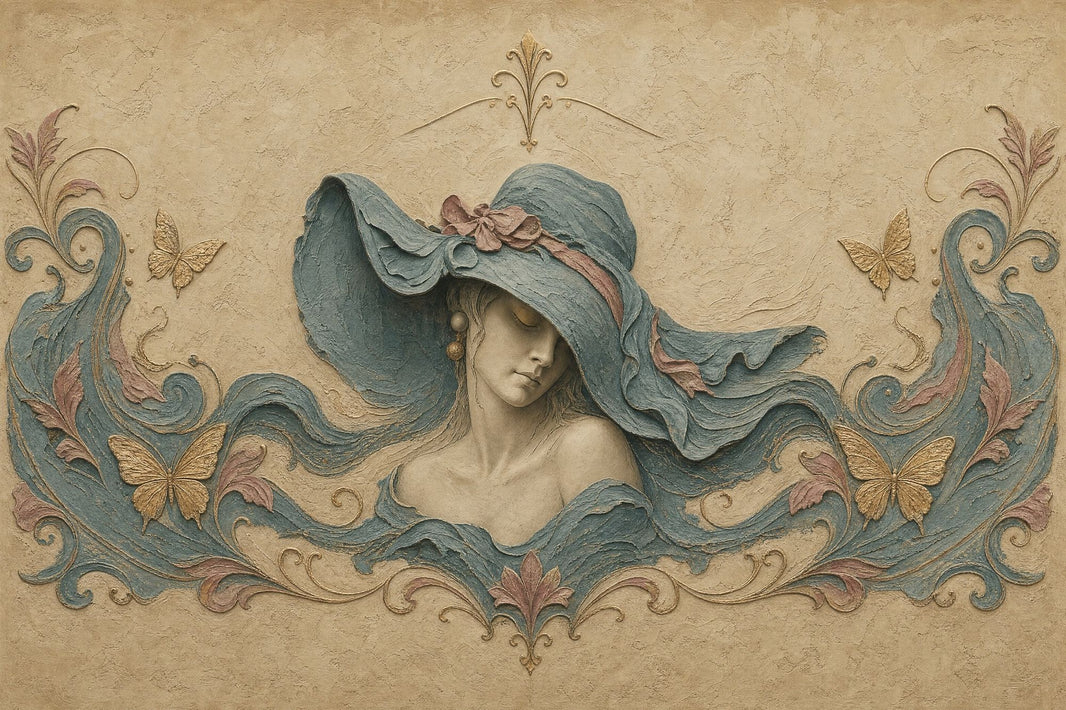 Vintage Portrait Wallpaper Ornamental Antique Fresco Removable Wall Decor pattern artwork