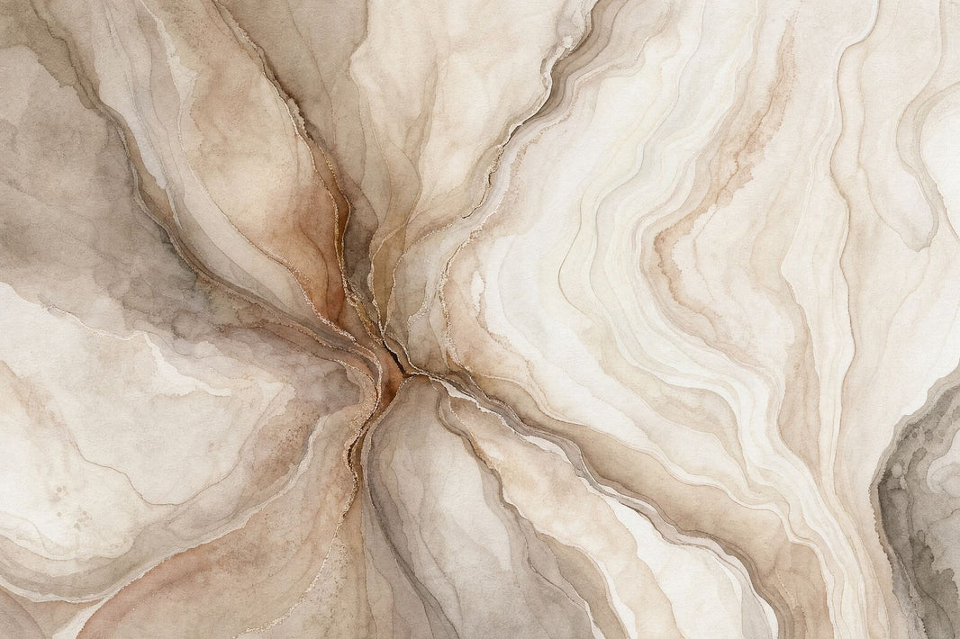 Abstract Marble Wallpaper Watercolor Removable Beige Wall Decor pattern artwork