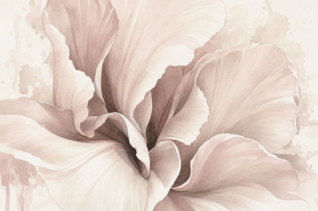 Oversized Petals Wallpaper Watercolor Botanical Removable Wall Decor pattern artwork