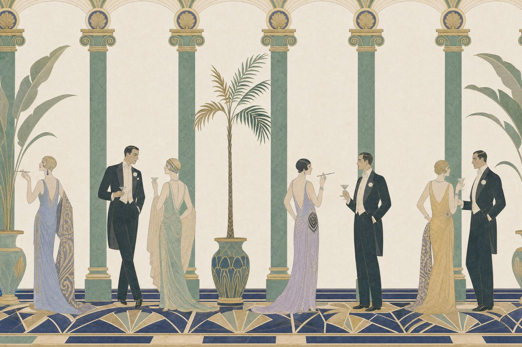 Art Deco Wallpaper 1920s Flapper Wall Mural pattern artwork