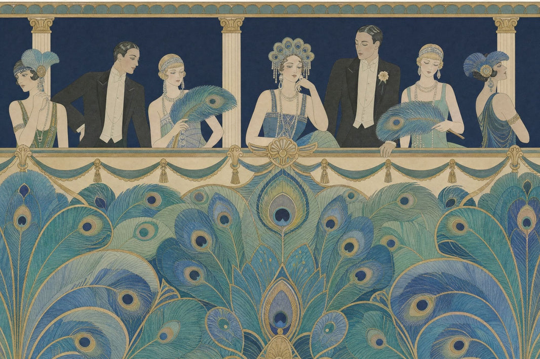 Muted Green Wallpaper Art Deco Vintage Removable Wall Decor pattern artwork