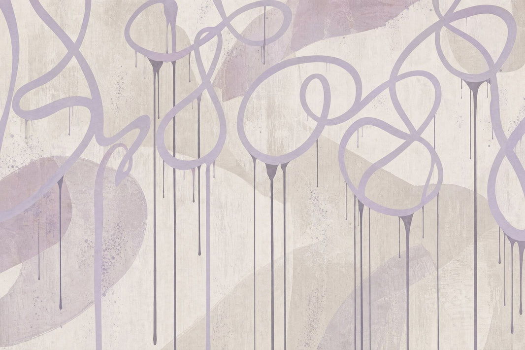 Paint Drips Wallpaper Looping Lines Textured Background Removable Wall Decor pattern artwork