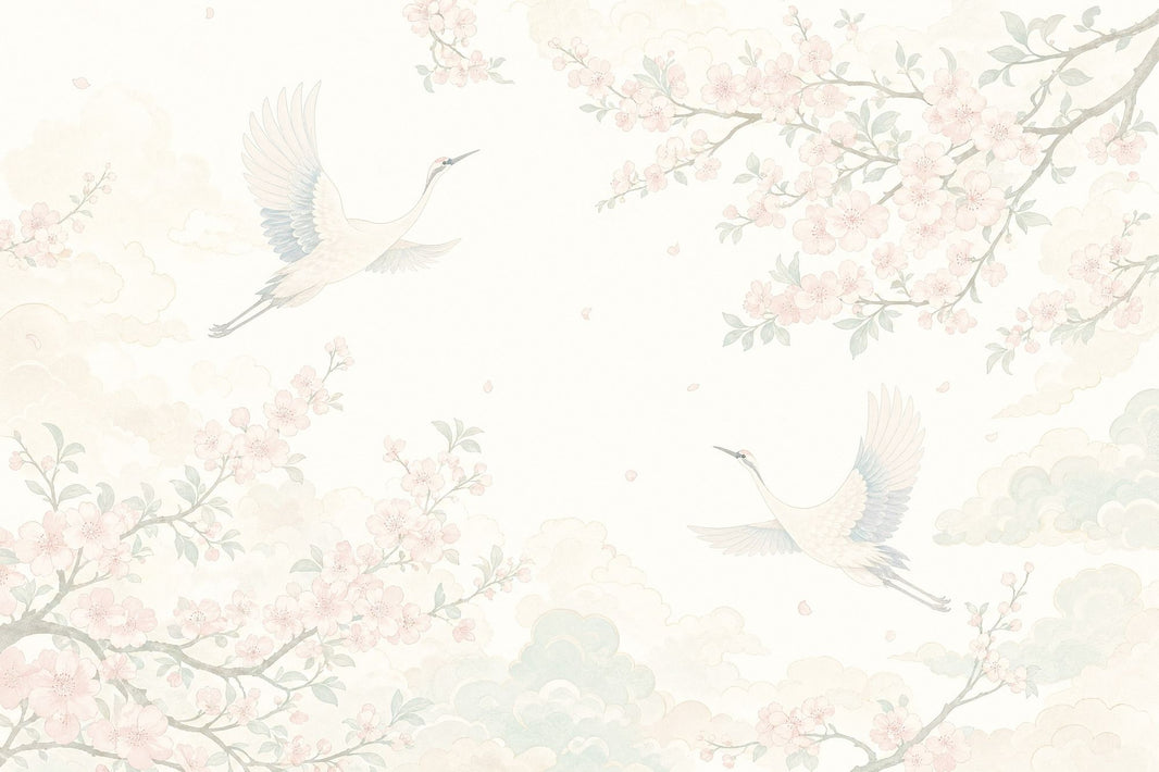 Pink Cherry Wallpaper Blossom Branch Wall Mural pattern artwork